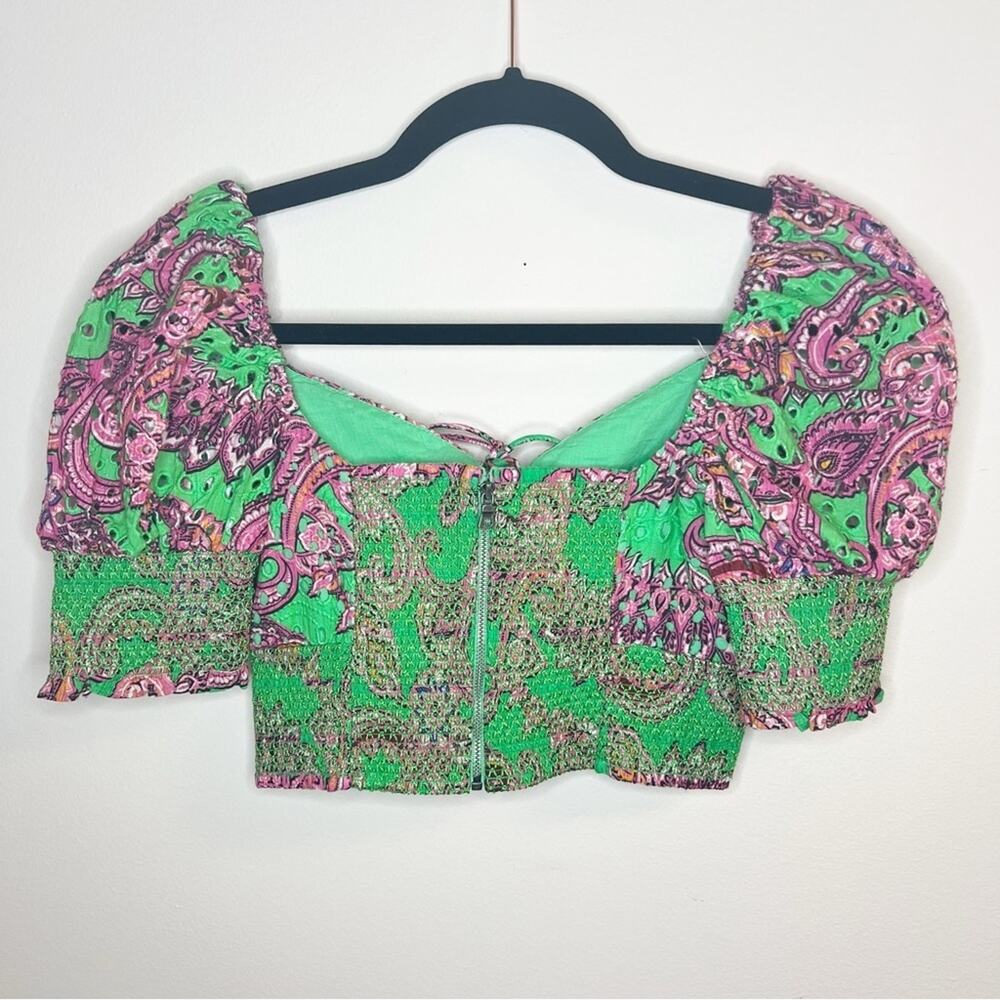 Alice + Olivia SET Jia tiered skirt & Crawford smocked Crop Top Size XS / 2 - Picture 9 of 15